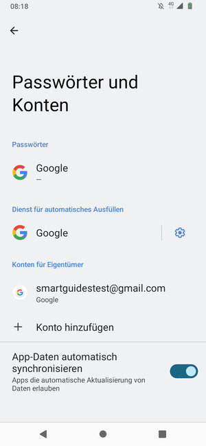 Wählen Sie Ihr Google Konto