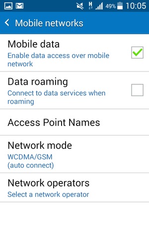 Select Network mode