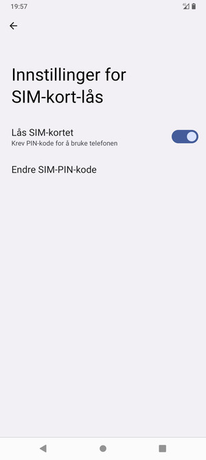 Velg  Endre SIM-PIN-kode