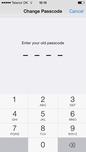 Enter your old passcode