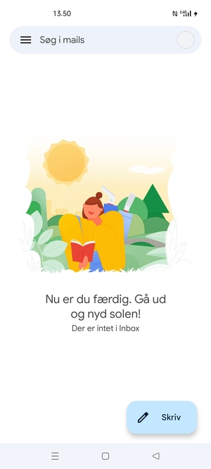 Din Gmail er klar til brug