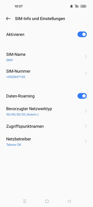 Schalten Sie Daten-Roaming an oder aus