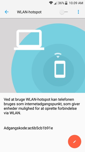 Aktiver WLAN-hotspot