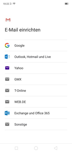 Wählen Sie Outlook, Hotmail und Live