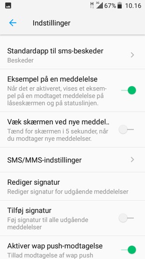 Scroll til og vælg SMS/MMS-indstillinger