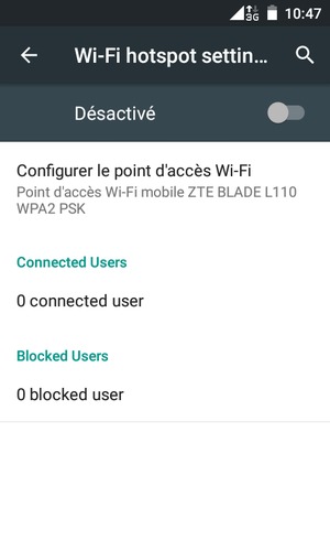 Sélectionnez Configurer le point d'accès Wi-Fi