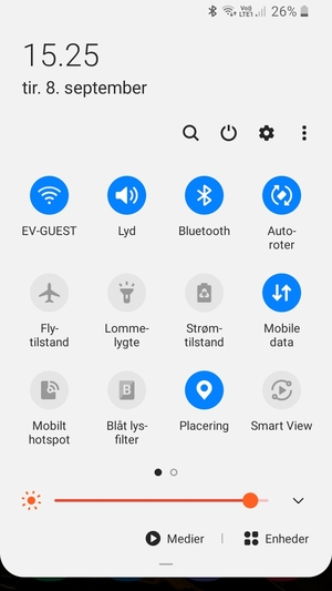 Slå Wi-Fi og Bluetooth fra