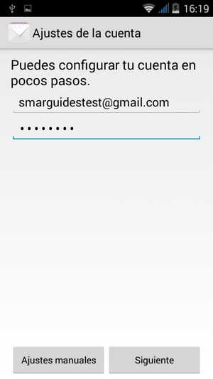 Introduzca su dirección de correo electrónico de Gmail o Hotmail y su contraseña. Seleccione Siguiente