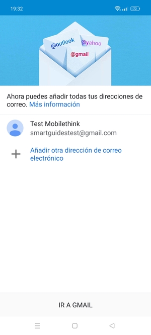 Seleccione IR A GMAIL