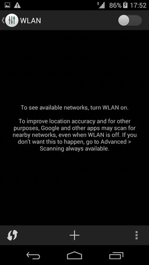 Turn on Wi-Fi / WLAN
