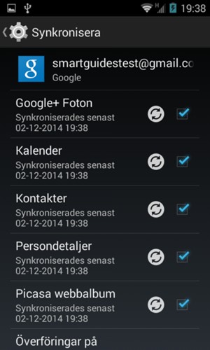 Dina kontakter från Google kommer nu att synkroniseras med din telefon
