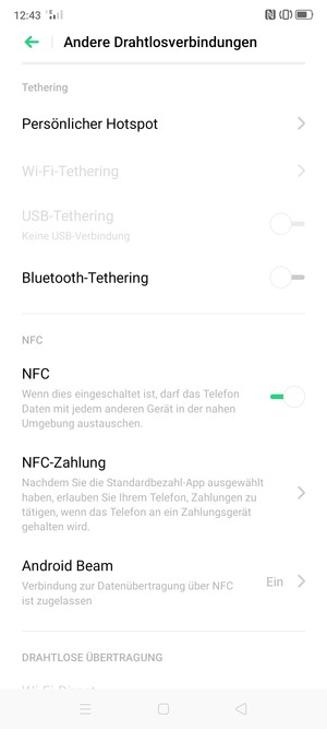 Wählen Sie Persönlicher Hotspot