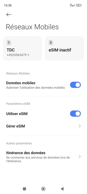 Pour changer de réseau en cas de problèmes de réseau, sélectionnez Digicel