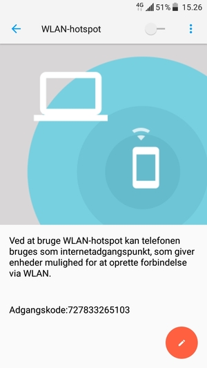 Vælg Konfiguration af WLAN-hotspot