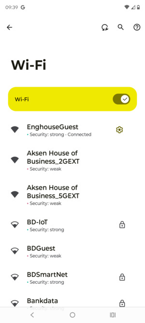 You are now connected to the Wi-Fi network