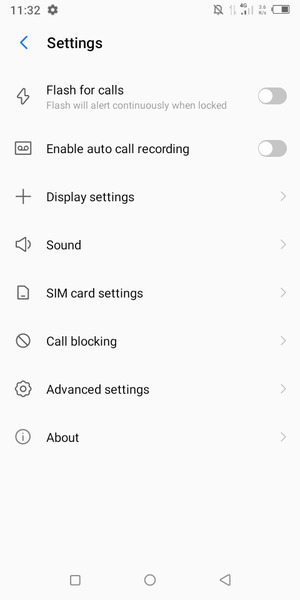 Select SIM card settings