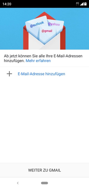 Wählen Sie E-Mail-Adresse hinzufügen