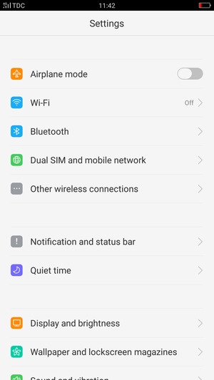 Select Dual SIM and mobile network