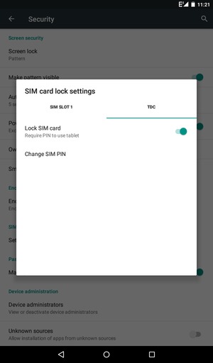 Select Sky Devices and select Change SIM PIN