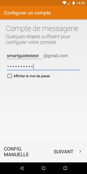 Saisissez votre adresse Gmail et votre Mot de passe. Sélectionnez SUIVANT