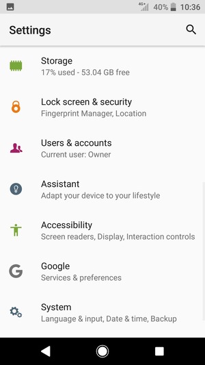 Scroll to and select Lock screen & security