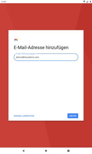 Geben Sie Ihre E-Mail-Adresse ein und wählen Sie WEITER