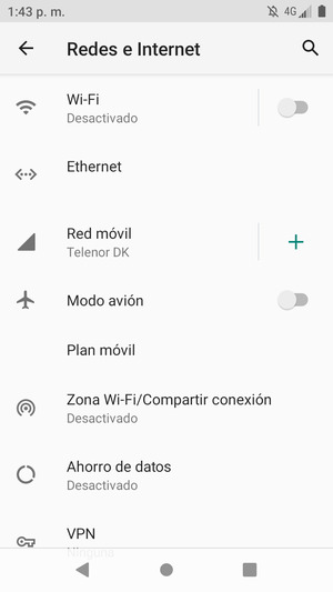 Seleccione Zona Wi-Fi  / Compartir conexión