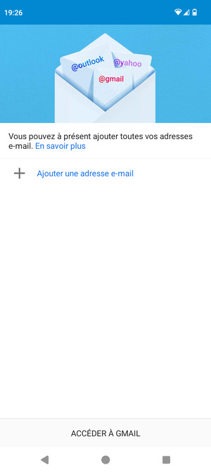 Sélectionnez Ajouter une adresse e-mail