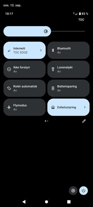 Velg Batterisparing