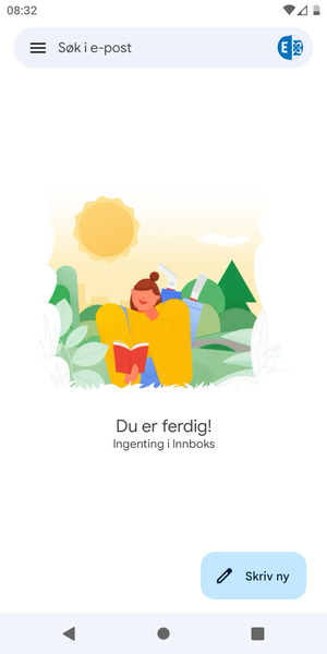 Gmail er klar til bruk