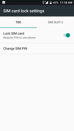 Select Sky Devices and select Change SIM PIN