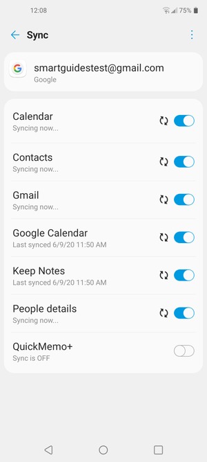 Your contacts from Google will now be synced to your phone
