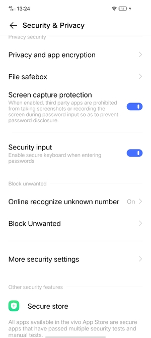 Select More security settings