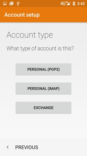 Select PERSONAL (POP3) or PERSONAL (IMAP)