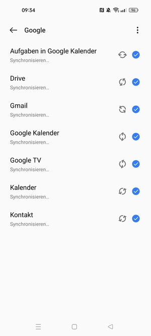 Ihre Kontakte von Google werden nun auf Ihr Realme synchronisiert