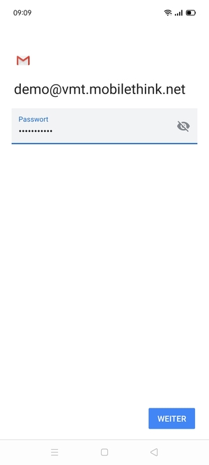 Geben Sie Ihre Passwort ein und wählen Sie WEITER