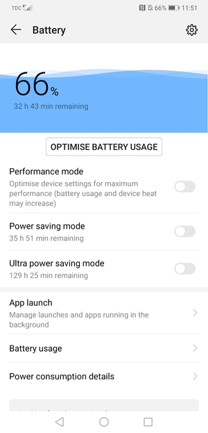To enable Ultra power saving, turn on Ultra power saving mode