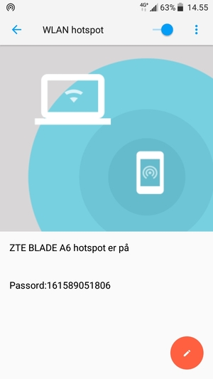 Slå på WLAN hotspot