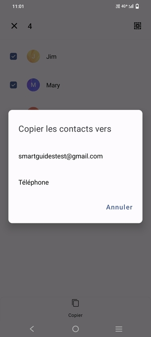 Sélectionnez votre compte Google