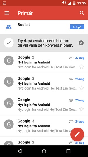 Din Gmail är klar att användas