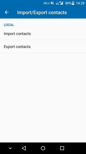 Vælg Import contacts