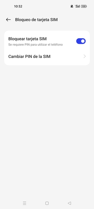 Seleccione Cambiar PIN de la SIM
