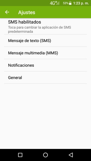 Seleccione ::Mensaje de texto (SMS)