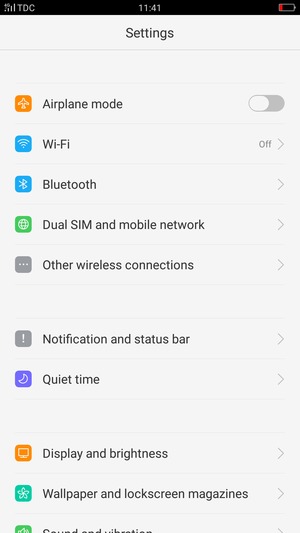 Select Dual SIM and mobile network