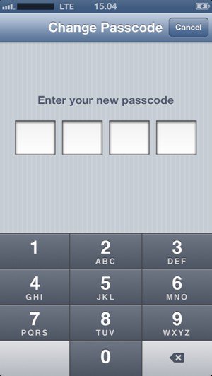 Enter your new passcode