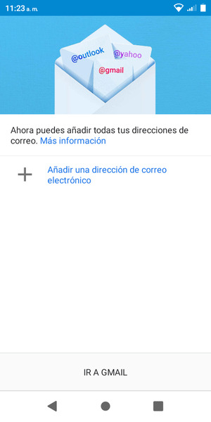 Seleccione Añadir una dirección de correo electrónico