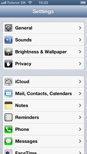 Select Mail, Contacts, Calendars