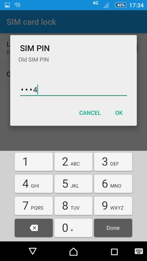 Enter your Old SIM PIN and select OK