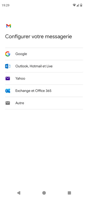 Sélectionnez Outlook, Hotmail et Live