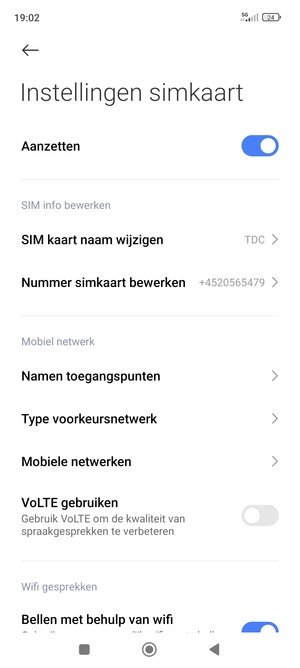 Selecteer Mobiele netwerken